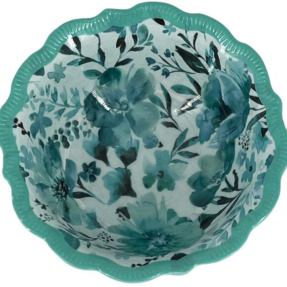 Pioneer Woman Ditsy Painterly Melamine Dip Snack Fruit Dessert Bowls 11oz Set 4 - Picture 8 of 15